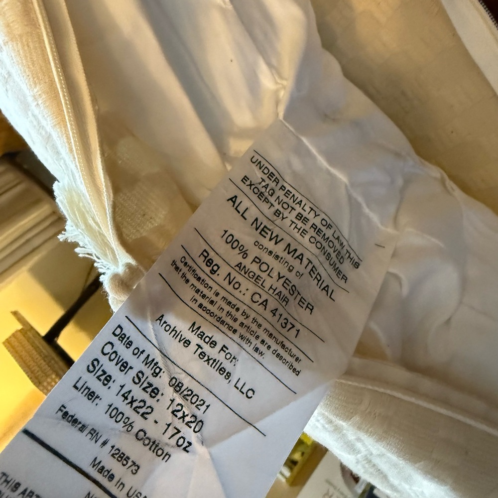 Archive New York Natural White Antigua Pillow - Picture 7 of 10